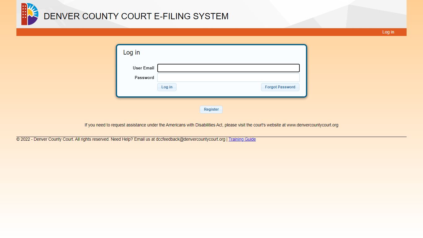 Log in - Denver County Court eFiling