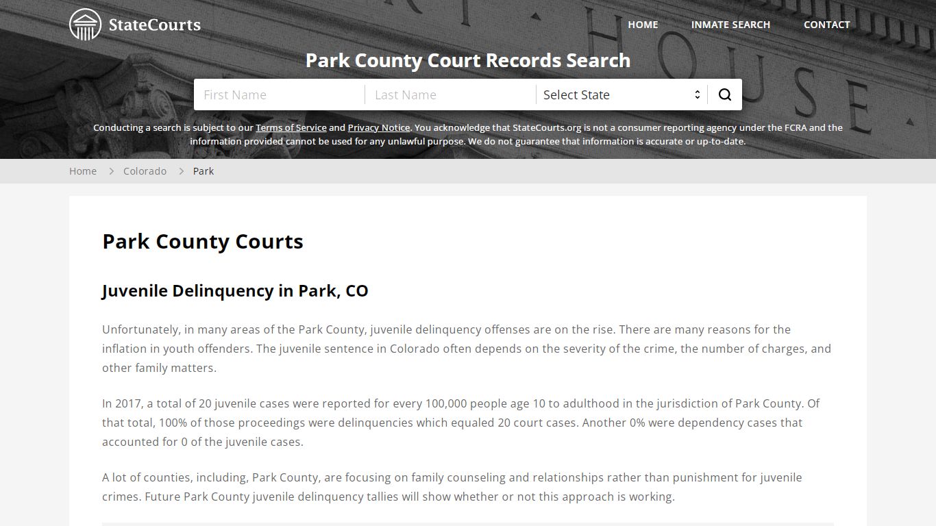Park County, CO Courts - Records & Cases - StateCourts